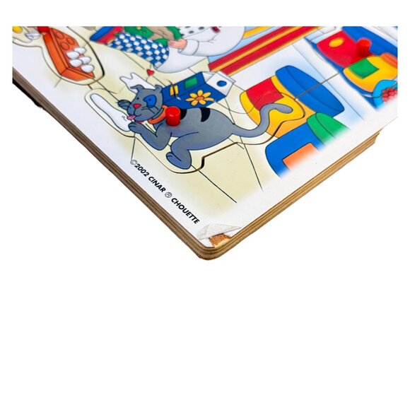 Irwin Caillou Puzzles Lot 4 Fall Winter Kitchen Park Wood Knobs Vintage 2002 - Picture 9 of 14